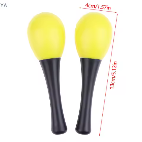 [YA]2Pcs Plastic Maracas Sand Hammer Rattle Shaker Percussion Musical Instruments Toys For School Pe