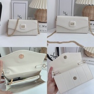 ครบสี 6 สี มีสายยาว NEW 2024 Lyn กระเป๋าสตางค์ ถือเป็นคลัชไดั ขนาด 7.5 นิ้ว สายถอดได้ อุปกรณ์ ป