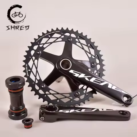 SKEACE-Single Speed Bicycle Crankset, Fixed Gear Bike Parts, 165mm, BCD144, 49T Sprocket, High Stren