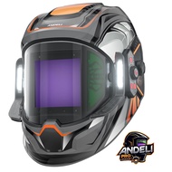 ANDELI หน้ากากเชื่อมอัตโนมัติ ให้สีจริง ปรับเฉดได้ พร้อมไฟ LED💥รุ่นใหม่ล่าสุด PRO💥142-1031-PRO โหมด 
