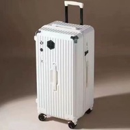 大容量-26吋-行李箱結實耐用拉杆箱密碼箱(象牙白色)【拉鍊款】#H099100151