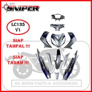 [FULL TANAM ] SNIPER COVERSET LC LC135 V1 JUPITER MX SILVER / PERAK JUPITER MX