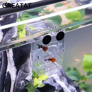 GREATAT Fish Breeding Box, Acrylic Transparent Aquarium Breeder Box,  Space Separation Isolation Fee