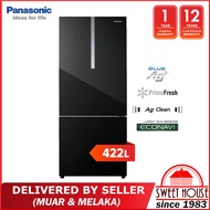 [DELIVERED BY SELLER] Panasonic Fridge NR-BX421WGKM 2-door Bottom Freezer 422L Inverter Fridge / Refrigerator / Peti Sejuk 2 Pintu - Glass Door Series