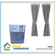 IKEA-LENDA 140x250 cm One Pair Curtain| Langsir Berkualiti 100% Cotton Curtain High Quality Langsir