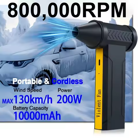 800000 RPM Brushless 10000mAh Motor Electric Turbo Jet Fan High-Speed Turbo Violent Fan Rechargeable