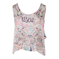 ISSUE-เสื้อครอปลายแขนกุดพิมพ์ลาย-หลากสี-A023-103