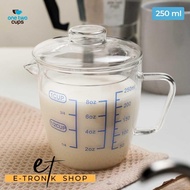 ETRONIK One Two Cups Glass Measuring Cup Latte Art Milk Jug Measuring Cup Glass - ZM0081