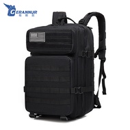 M] Men's Camouflage Tactical Outdoor Backpack 45L Large Capacity Sports Backpack Travel Commuter Mul