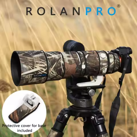 ROLANPRO Lens Camouflage Coat Rain Cover for Sony FE 200-600mm F5.6-6.3 G OSS Lens Protective Case N
