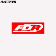 Stiker Ban Racing FDR Laminasi Glossy 10cm Stiker Ban Motor 1pcs