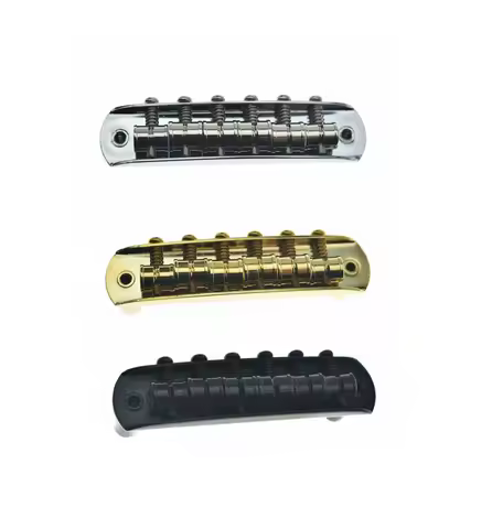 9.5" Radius Electric Guitar Bridge Assembly with Barrel Saddles (52mm/55mm) String Spacing for Jagua