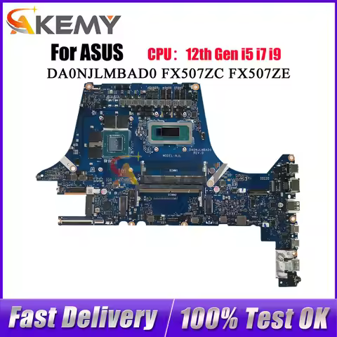 DA0NJLMBAD0 Laptop Motherboard For ASUS TUF Gaming FX507ZF FX507ZE FX507Z FX507ZC Mainboard With 12t