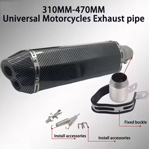 Universal 310/370/470mm Motorcycle Exhaust Pipe Muffler Silencer Escape Moto DB Killer For YAMAHA SU