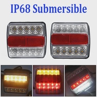 【Chat-support】 2Pcs Rear Submersible Trailer Tail Lights Kit Boat Marker Truck Waterproof Campers Tr