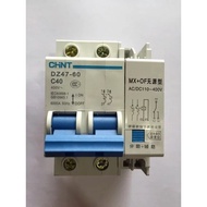 Zhengtai Small Circuit Breaker DZ47-60/2P60A with Fire Encouragement Release 220V Auxiliary Fire Bre