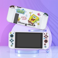 Cute SpongeBob Anime Nintendo Switch/OLED/Protective Soft Case Cover,Dockable PC Shell Casing for Switch OLED