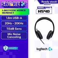 LOGITECH H540 plug-and-play wired USB-A Headset | Noise-canceling mic | Windows, macOS, or Chrome OS