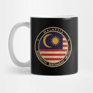 GLASS Mug | Gift | Hampers | Vintage Malaysia Asia Asian Flag Malaysia Mug