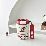 stainless steel mug with lid Cute Portable Thermos Mug Stainless Steel Travel Mug