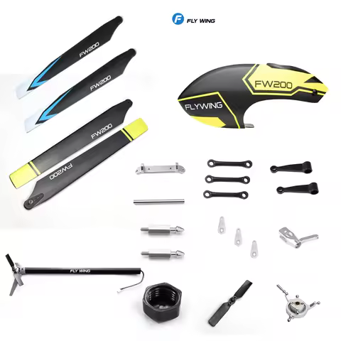 FLYWING FW200 RC Helicopter Spare parts propeller motor servo ESC Hood flight control main shaft pad