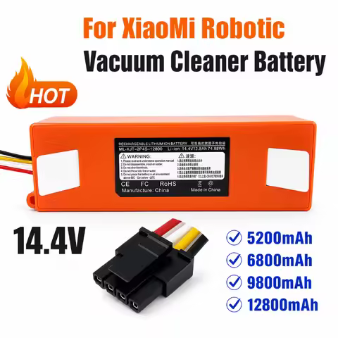 Battery Roborock S7 MaxV 12800mAh 14.4V Li-Ion Battery for Roborock S6 S7 MaxV Q5 Q7 MAX Robot Vacuu