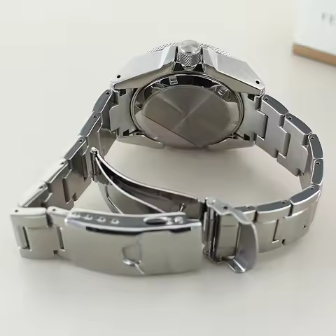 43.8mm Silver Diving Watch Case Solid Steel Bracelet For Modified Samurai Seiko NH35 NH36 NH38 NH34