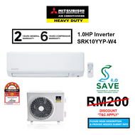 (SAVE 4.0) Mitsubishi (1.0HP / 1.5HP / 2.0HP) Inverter Deluxe SRK10YYP-W4 / SRK10YYPW4 / SRK13YYP-W4