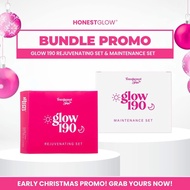 Glow190 Rejuvenating Maintenance Set for Skin Repair Glowing Whitening Brigtening with SPF50 Glow190