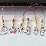 6 ชิ้น Disney Marie Cat โทรศัพท์ Chain Charms พวงกุญแจแฟชั่น Lanyard สําหรับคีย์สายคล้องอุปกรณ์เสริม