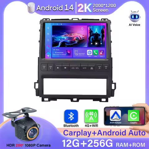 Android Auto Car Radio Video For Toyota Land Cruiser Prado 120 For Lexus GX470 GX 470 J120 2002 - 20