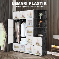 lemari pakaian plastik 17 Pintu + 2 gantungan lemari plastik ukuran jumbo lemari gantungan gamis pan