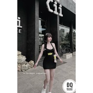 DREW BODY DRESS WITH BIG BEAR, BEAUTIFUL, STANDARD MODEL WEARING PHOTO