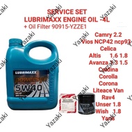 (90915-YZZE1 +Lubrimaxx 5W40-4L Fully Engine Oil) TOYOTA CAMRY 2.2 VIOS NCP42 NCP93 ALTIS 1.6 1.8 AV