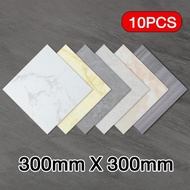 【10PCS 】Marble Tiles Self Adhesive Floor Sticker 30X30CM PVC Floor Decoration Vinyl Flooring  Sticke