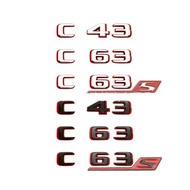 C43 C63 C63S logo for Mercedes Benz rear trunk emblem back sticker Double color hybrid badge car mod