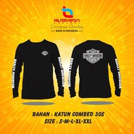 KAOS BAJU MOTOR HARLEY DAVIDSON LENGAN PANJANG BAHAN PREMIUM BISA COD