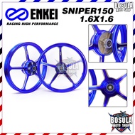 ENKEI 505 Blue CNC MAGS Sniper150 Sniper 155 Size 1.4X1.6X17 Front Disc 4 holes Rear Disc 5 holes