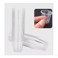 100pcs Plastic Try Mini Cup/Plastic Testing Cup / Transparent Sampling Plastic Cup / Cawan Plastic