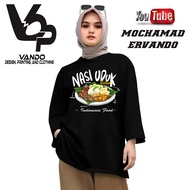 Men's Distro Long Sleeve T-Shirt Nasi UdukKasu Indonesia Black Original
