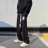slocks pants loose straight cut pants Korean sweatpant wide leg baggy sweat pants for men Unisex