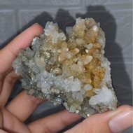 Natural crystal quartz crystal.