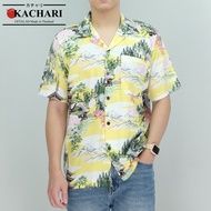 KACHARI “Toba Flamingo” (สีเหลือง) พร้อมส่งฟรี เสื้อฮาวาย เสื้อสงกรานต์ ผ้าเรยอน