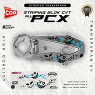 Transparent Sticker for Honda PCX 150 CVT Tank, 160, HAHAHA Simple Motif