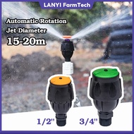 Watering Rotating Sprinkler, 360° Watering Long Distance Rotary Jet 1/2' Watering Nozzle Sprinkler