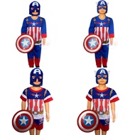 Captain america children's superhero costume, captain america children's clothes, can be a shielded