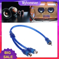 [MYHO]1pc 30cm 2 RCA Female to 1 RCA Male Splitter Cable for Car Audio System