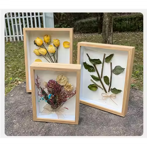 Shadow Box Frame 3D Hollow Photo Frame For Displaying Dried Flowers Butterflies DIY Art Paintings Pi