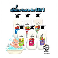 Felora Junior Kids 4-in-1 Head-to-Toe Shampoo | Soft & Gentle Baby Body Cleanser (750ml)