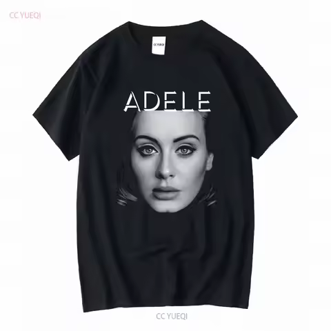 Adele Music T Shirt Dele Live 2016 Double Sided Print Black Men'S M N054258 vintage Washed Soft Casu